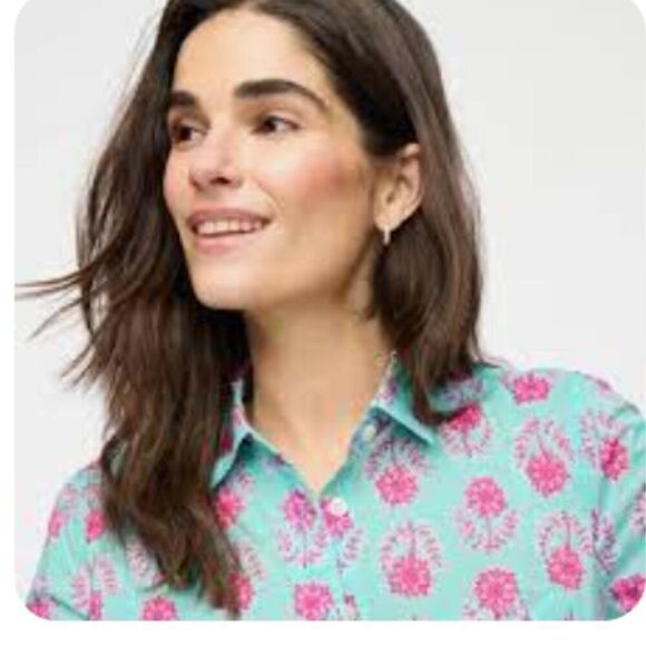 J. Crew Factory BF817 Lightweight cotton floralshirt in signature fit size small - Picture 4 of 9